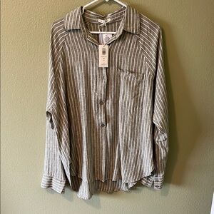 Z Supply Green Casual Button Down Shirt